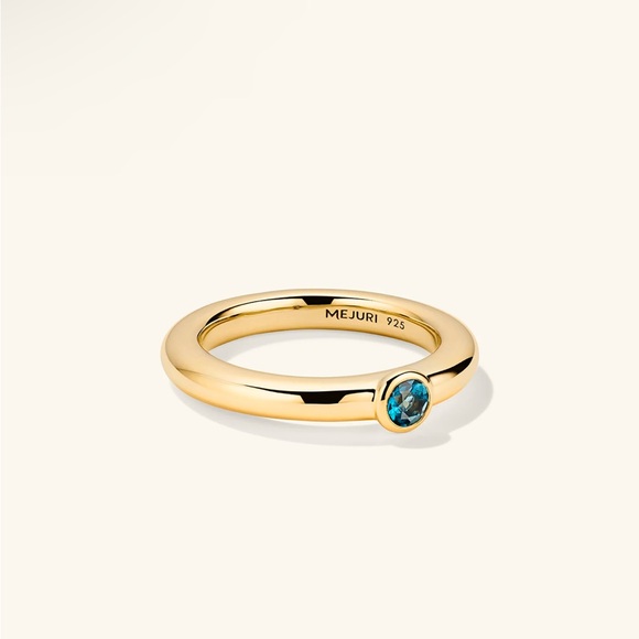 Mejuri Accessories - **NWT** Round Gemstone Stacker Ring